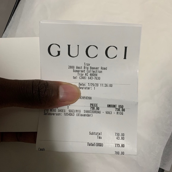 Gucci shoes and Gucci shirt brad new receipts - Picture 10 of 10